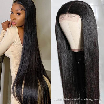 Factory store STW raw 100% virgin 4x4 straight brazilian frontal hd wig full lace front cuticle aligned human hair wigs